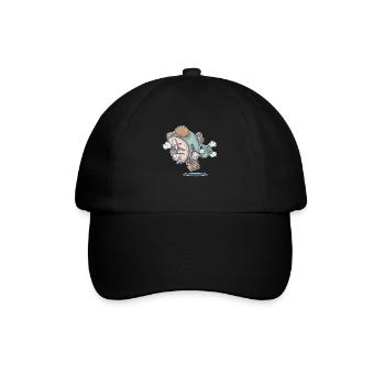 Die Zeit vergeht wie im Flug Funky Watch Cartoon - Baseballkappe - Schwarz/Schwarz - Vorne