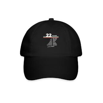 22ème Anniversaire Millésime 22 ans Rétro 264 - Casquette classique - noir/noir - Devant