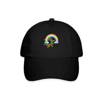 Arc-en-ciel - Casquette classique - noir/noir - Devant