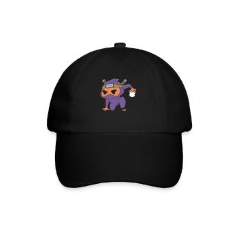 Feu de camp Guimauve Mignon Enfants Smore Ninja - Casquette classique - noir/noir - Devant