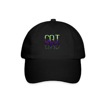 Mammal Persian Gift Birthday Cat Face Tshirts - Baseball Cap - black/black - Front