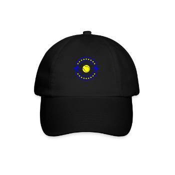 tennis design - Baseballkappe - Schwarz/Schwarz - Vorne