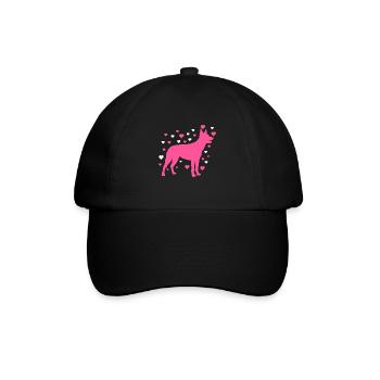 Hund - Baseballkappe - Schwarz/Schwarz - Vorne