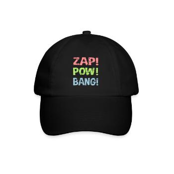 ZAP! POW! BANG! Colors changeable - Baseball Cap - black/black - Front