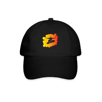 Snowboard Snowboarder - Baseballkappe - Schwarz/Schwarz - Vorne