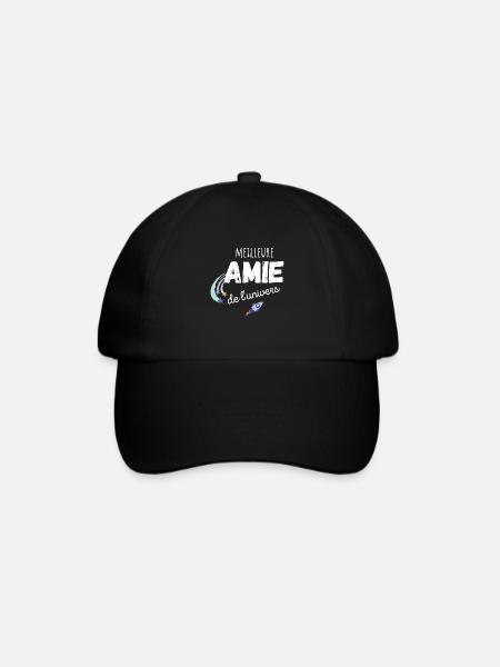meilleure amie de l'univers cadeau amie - Casquette classique - noir/noir