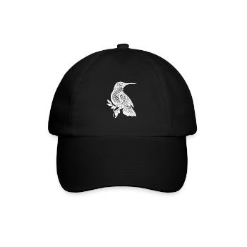 Exotic Tattoo Hummingbird Tribal Style Wing - Baseball Cap - black/black - Front