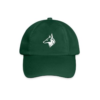 Noble Wolf Head Portrait Tattoo Style - Baseball Cap - bottle green - Front