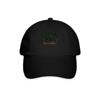 Sans risque, il n’y a pas de plaisir, d’adrénaline, - Casquette classique - noir/noir - Devant