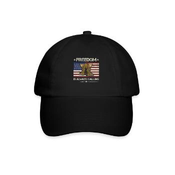 America Freedom Is Always Calling Army Veteran - Baseball Cap - black/black - Front