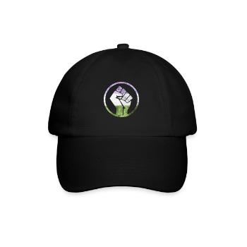 Faust Flagge raus Genderqueer - Baseballkappe - Schwarz/Schwarz - Vorne