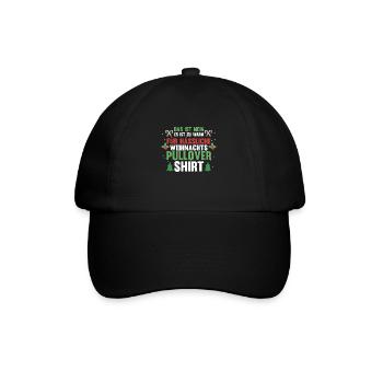 Weihnachtsmann Weihnachten Hässliche Weihnachten - Baseballkappe - Schwarz/Schwarz - Vorne