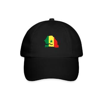 Sénégal carte drapeau drapeau - Casquette classique - noir/noir - Devant