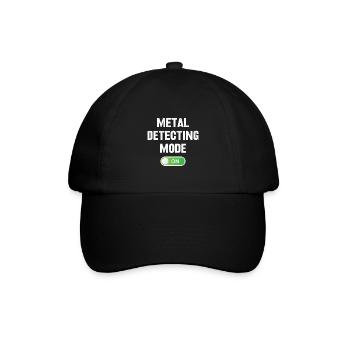 Metal Detecting Mode On Funny Mens Treasure - Baseball Cap - black/black - Front