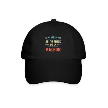 Je ne vieillis pas Humoristique pour un cadeau - Casquette classique - noir/noir - Devant