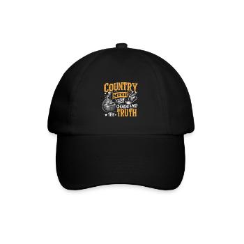 Country Music Just Three Chords And The Truth Song - Baseball Cap - black/black - Front