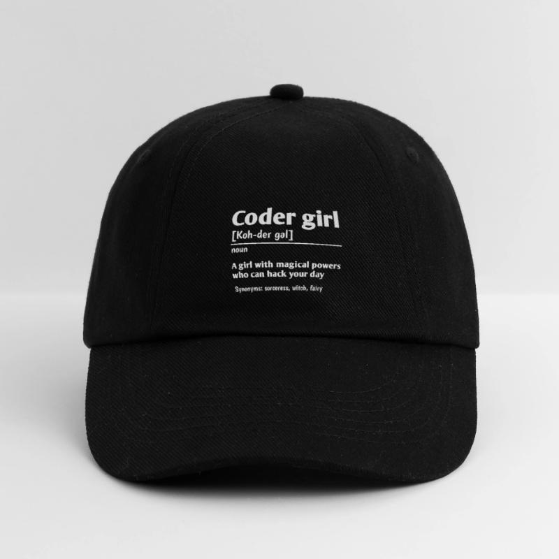 Coder Girl Definition Noun Software Developer Prog Baseballkappe