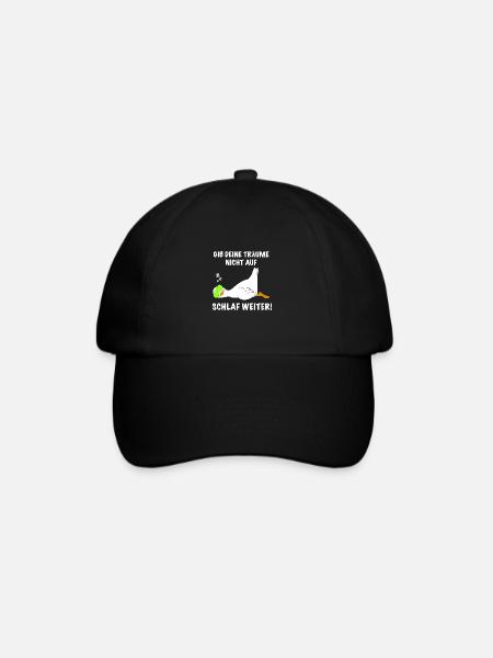 Ente lustig faul Spruch - Baseballkappe - Schwarz/Schwarz