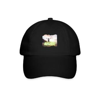 Auszeit Urlaub Sonne und Meer braucht jeder - Baseballkappe - Schwarz/Schwarz - Vorne