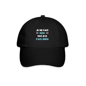 Je ne fais rien - Casquette classique - noir/noir - Devant