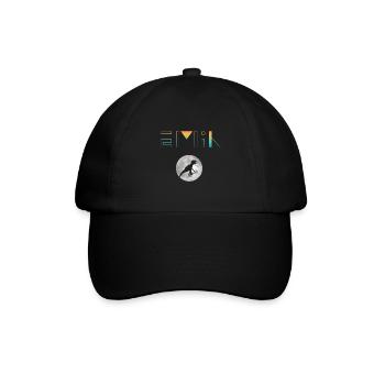 EMIL - Beautiful boy name with dinosaur - Baseball Cap - black/black - Front