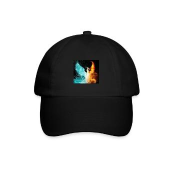 water and fire - Baseball Cap - black/black - Front