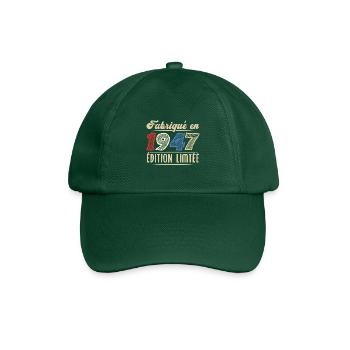 Fabriqué en 1947, Vintage cadeau d'anniversaire - Casquette classique - vert bouteille - Devant