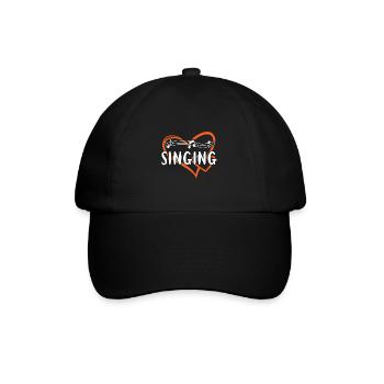 Singer Heart Singing - Baseball Cap - black/black - Front