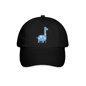 joyeux dinosaure en peluche enfant doux préhistoire - Casquette classique - noir/noir - Devant