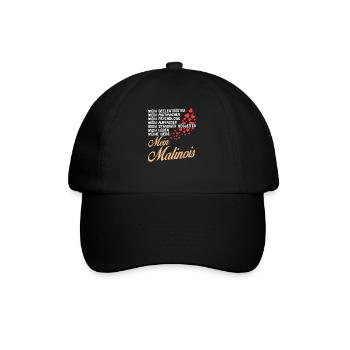 Malinois - Mein - Baseballkappe - Schwarz/Schwarz - Vorne