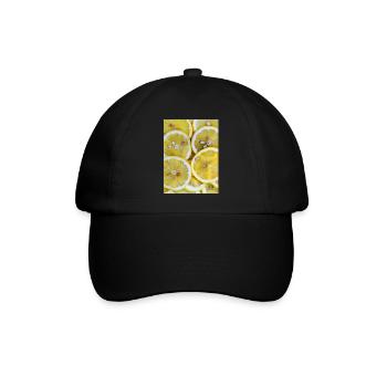 zitrone - Baseballkappe - Schwarz/Schwarz - Vorne