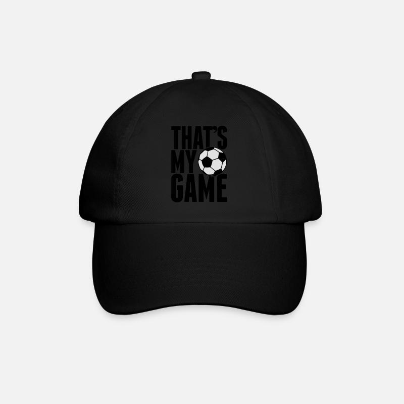 that's my game - soccer - Baseballkappe - Schwarz/Schwarz