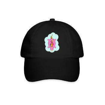 Einhorn - Baseballkappe - Schwarz/Schwarz - Vorne