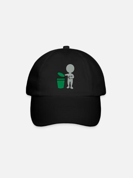 Mülleimer mann 3c - Baseballkappe - Schwarz/Schwarz