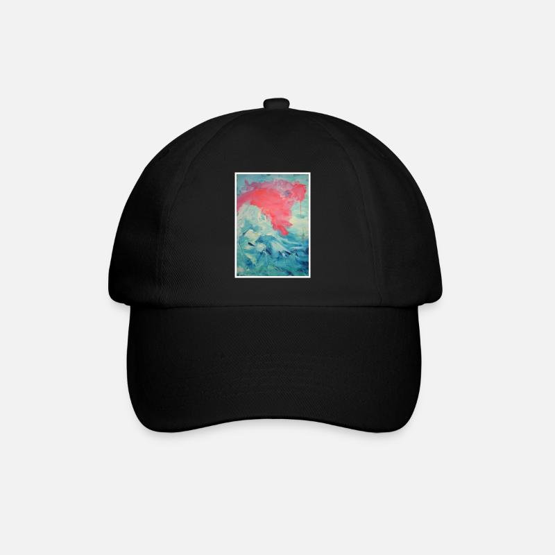 Original Art Print "Wolf" - Baseball Cap - black/black