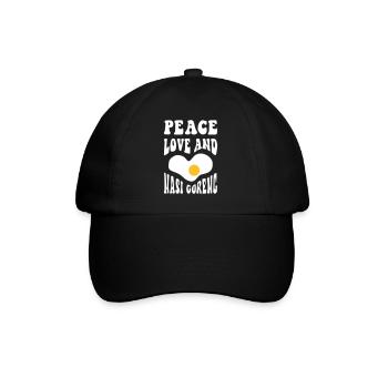 Peace Love et Nasi Goreng - Casquette classique - noir/noir - Devant