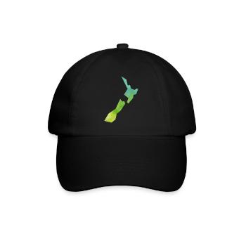Map New Zealand - Baseball Cap - black/black - Front