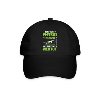 Physiotherapie Physiotherapeut Physiotherapeutin - Baseballkappe - Schwarz/Schwarz - Vorne