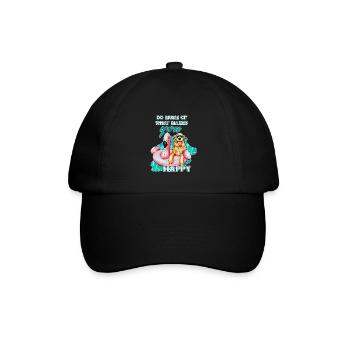 Flamingo Golden Retriever Saying | Yolo artwork - Baseball Cap - black/black - Front