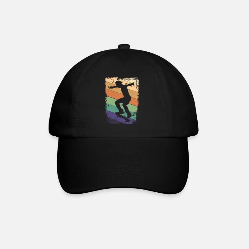 Skater Skateboard - Baseballkappe - Schwarz/Schwarz