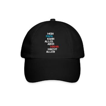 Lustige Mama Papa Geschenk Freche Familie Sprüche - Baseballkappe - Schwarz/Schwarz - Vorne