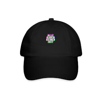 kauen keiner isst club techno mdma geschenk edm - Baseballkappe - Schwarz/Schwarz - Vorne