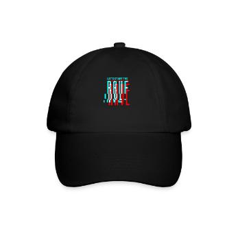 Rave Techno Raver music festival bass club party - Baseball Cap - black/black - Front