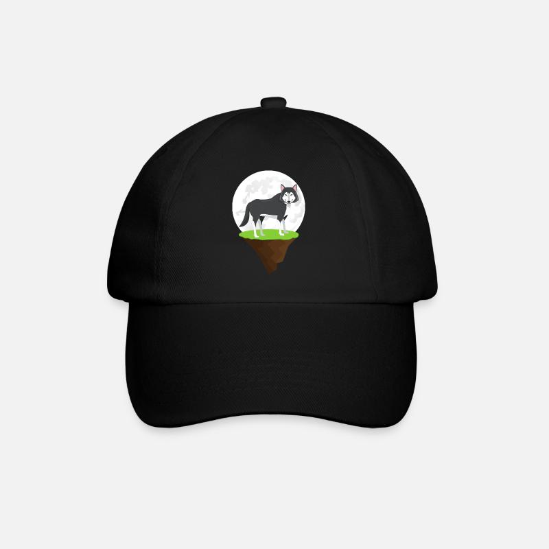 Wolf - Baseballkappe - Schwarz/Schwarz