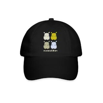 hippo smile - Baseball Cap - black/black - Front