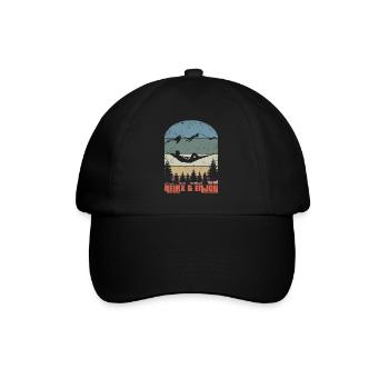 Relax & Enjoy - Baseballkappe - Schwarz/Schwarz - Vorne