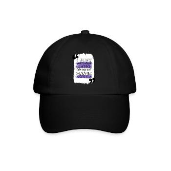 addicted valentines day fun morning cute tired - Baseball Cap - black/black - Front