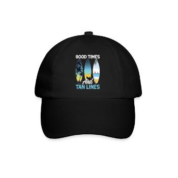 Bräunungsstreifen Dunkel coole shirts ch / at - Baseballkappe - Schwarz/Schwarz - Vorne