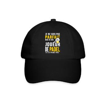 padel joueur parfait humour joueur tennis padel - Casquette classique - noir/noir - Devant