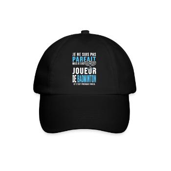 joueur de badminton cadeau humour badminton - Casquette classique - noir/noir - Devant